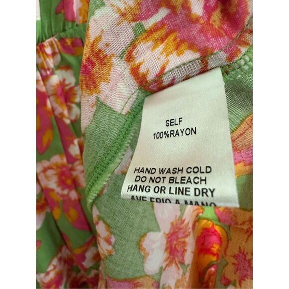 Easel Los Angeles Ruffled Sleeves Floral Midi Dress - Picture 4 of 5